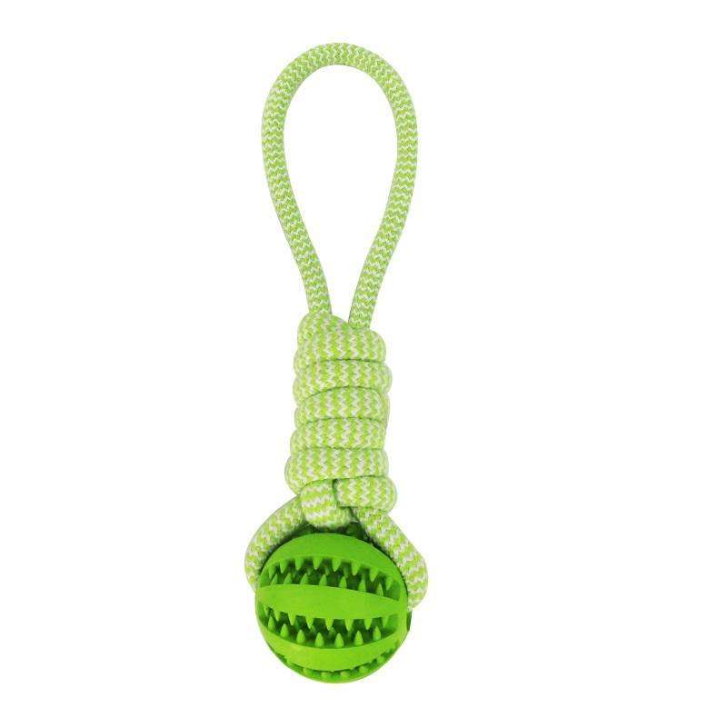 Interactive Hemp Rope & Rubber Dog Toy | Chew & Dental