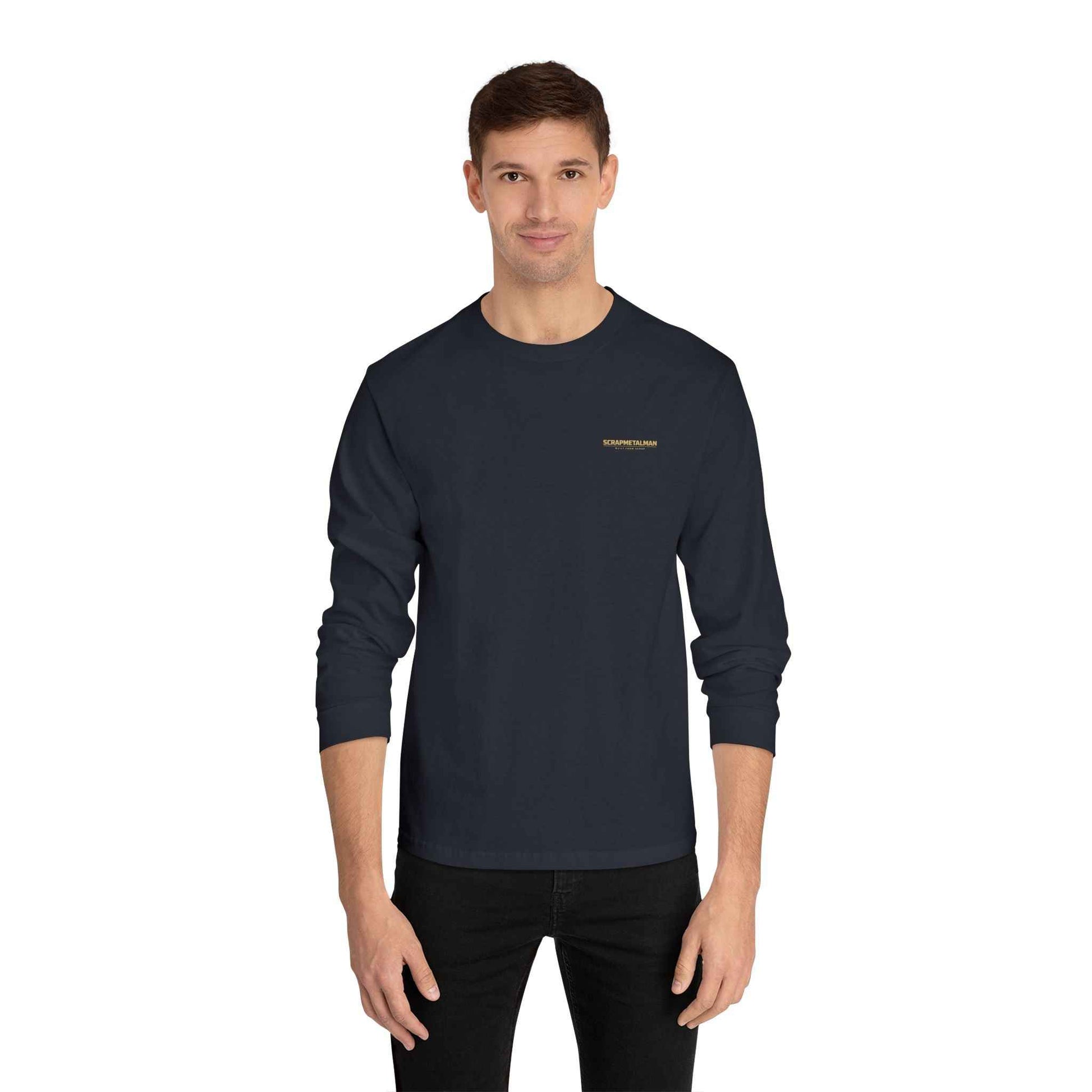 'Good Vibes Only' Long Sleeve Tee – Minimalist White & Gold Unisex Top
