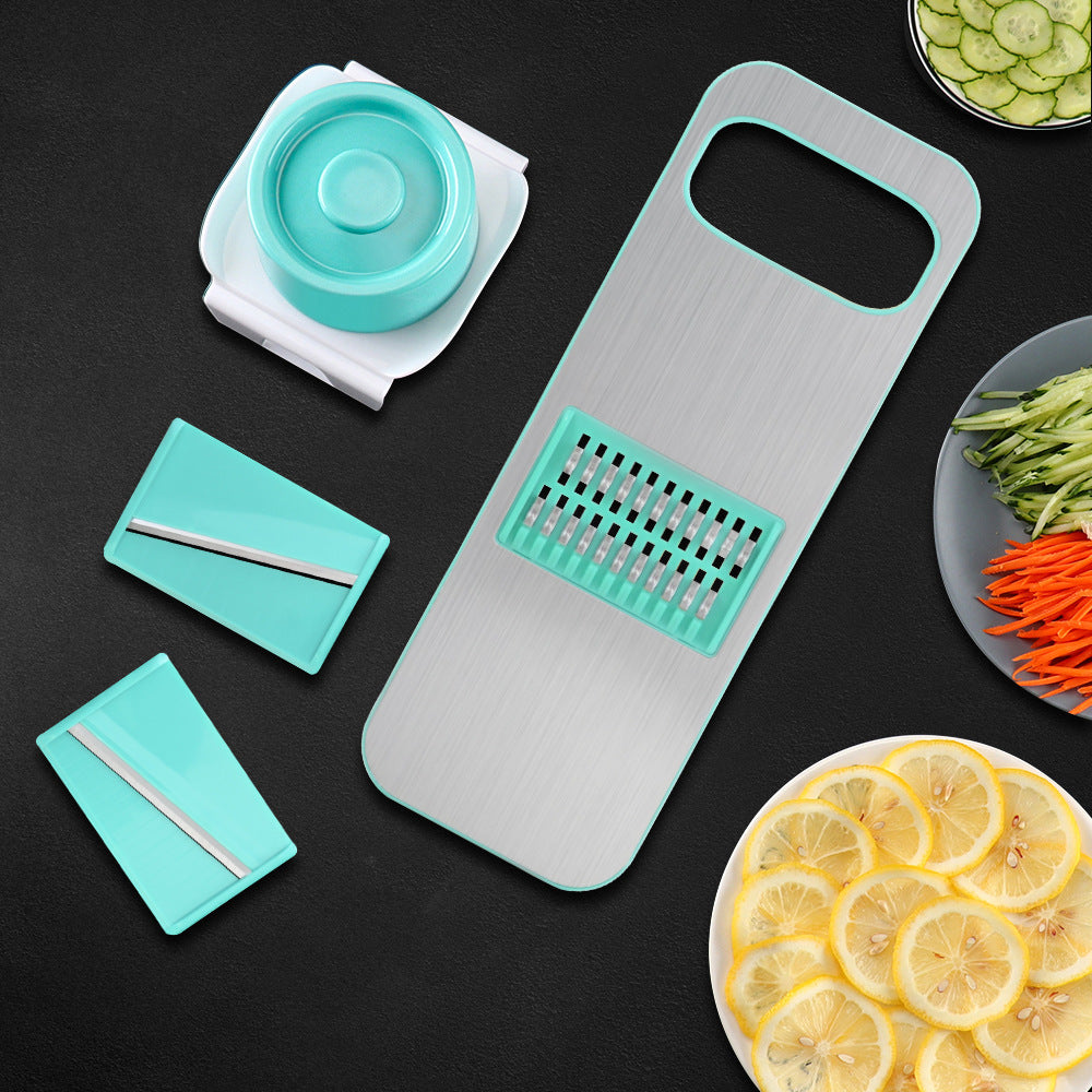 Multifunctional Kitchen Grater Set – Stainless Steel Interchangeable Blades