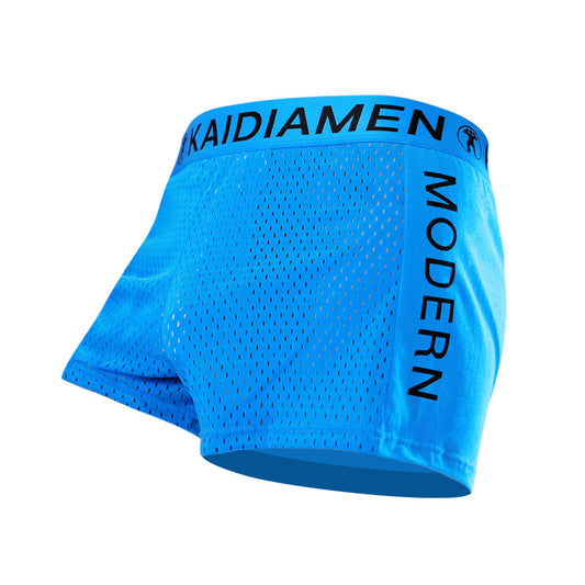 Men's Ice Silk Mesh Boxer Shorts – Breathable Sports Trunks