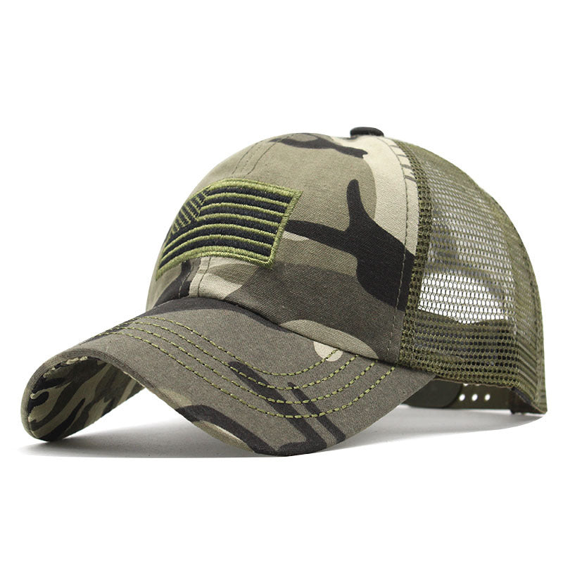 Men's Embroidered Cotton Baseball Cap - Adjustable Dome Cap