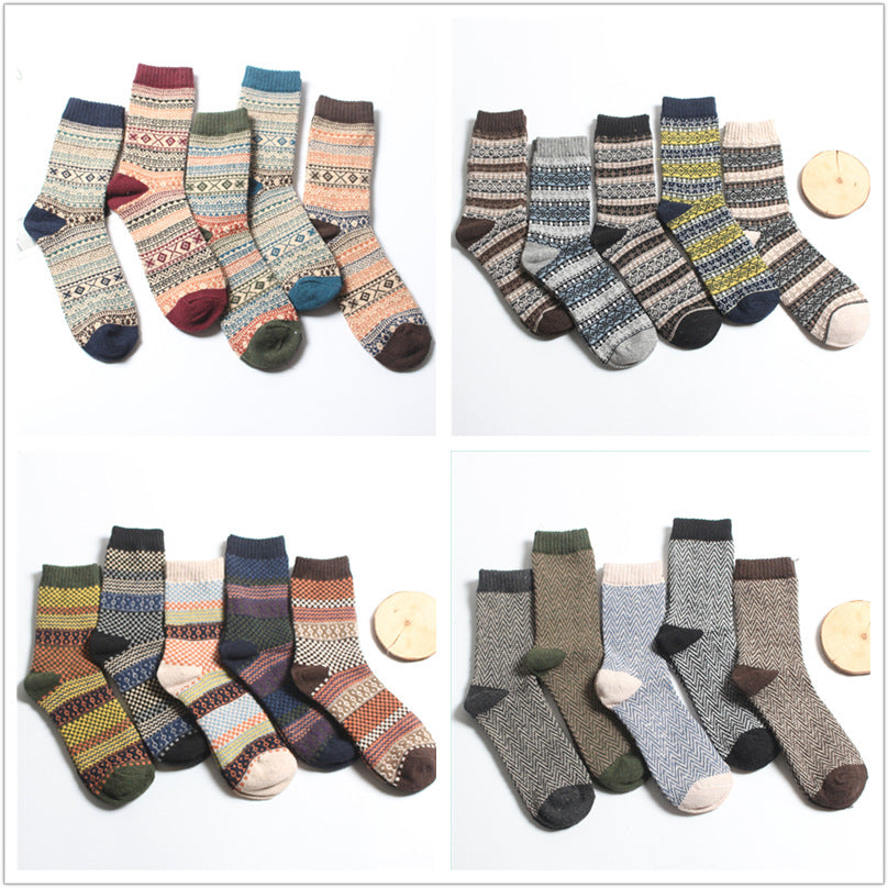 Men’s Rabbit Wool Business Socks 5-Pair Pack – 7 Colour Combos