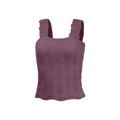 Women's Pleated Square-Neck Camisole Top