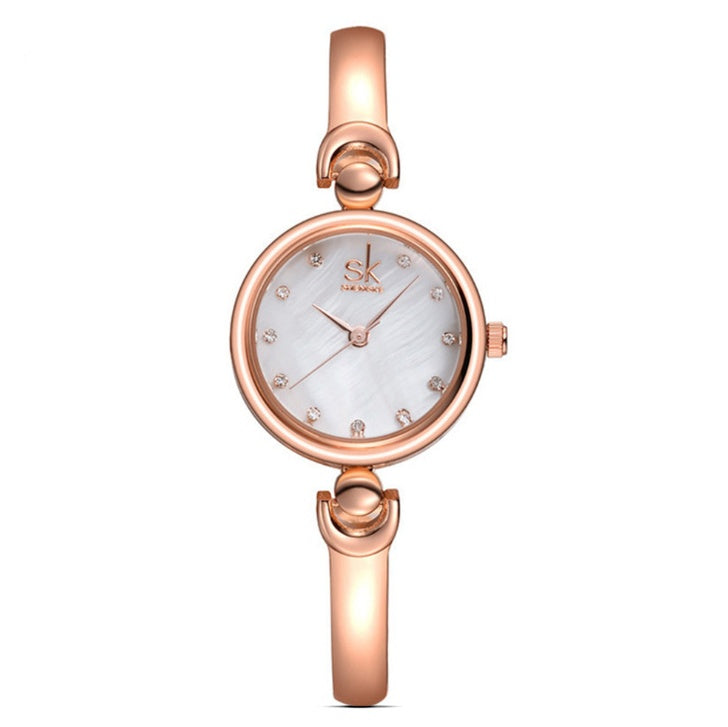 Women's Rhinestone Quartz Wristwatch | Diamond-Set Dial Alloy Watch in 5 Colours