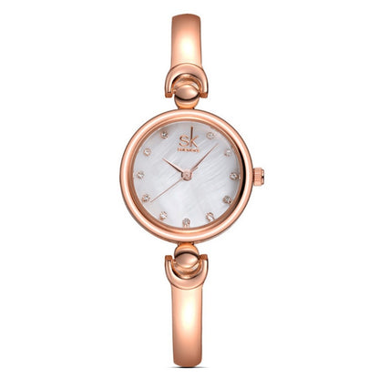 Women's Rhinestone Quartz Wristwatch | Diamond-Set Dial Alloy Watch in 5 Colours