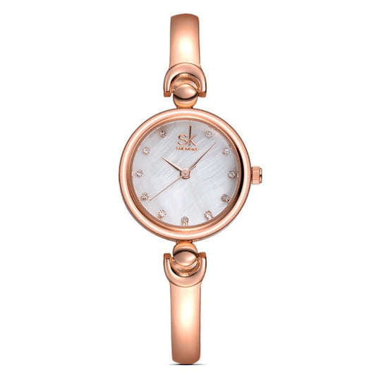 Women's Rhinestone Quartz Wristwatch | Diamond-Set Dial Alloy Watch in 5 Colours