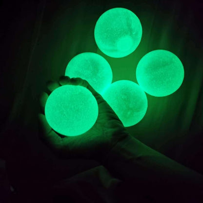 Sticky Wall Ball Stress Relief Toy - Glow Squish Ball for Kids and Adults