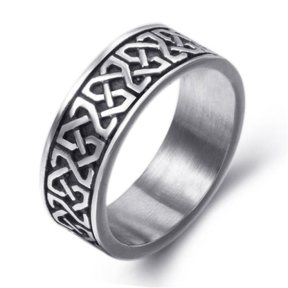 Men's Alloy Luna Moon Ring – Silver Celestial Statement Band