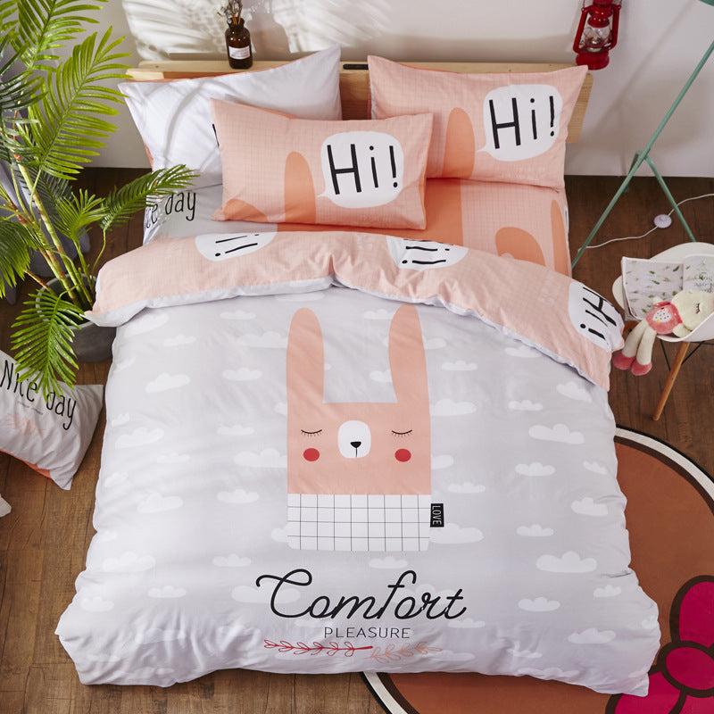 Cartoon Print Cotton Bedding Set 4 Piece | 32 Designs