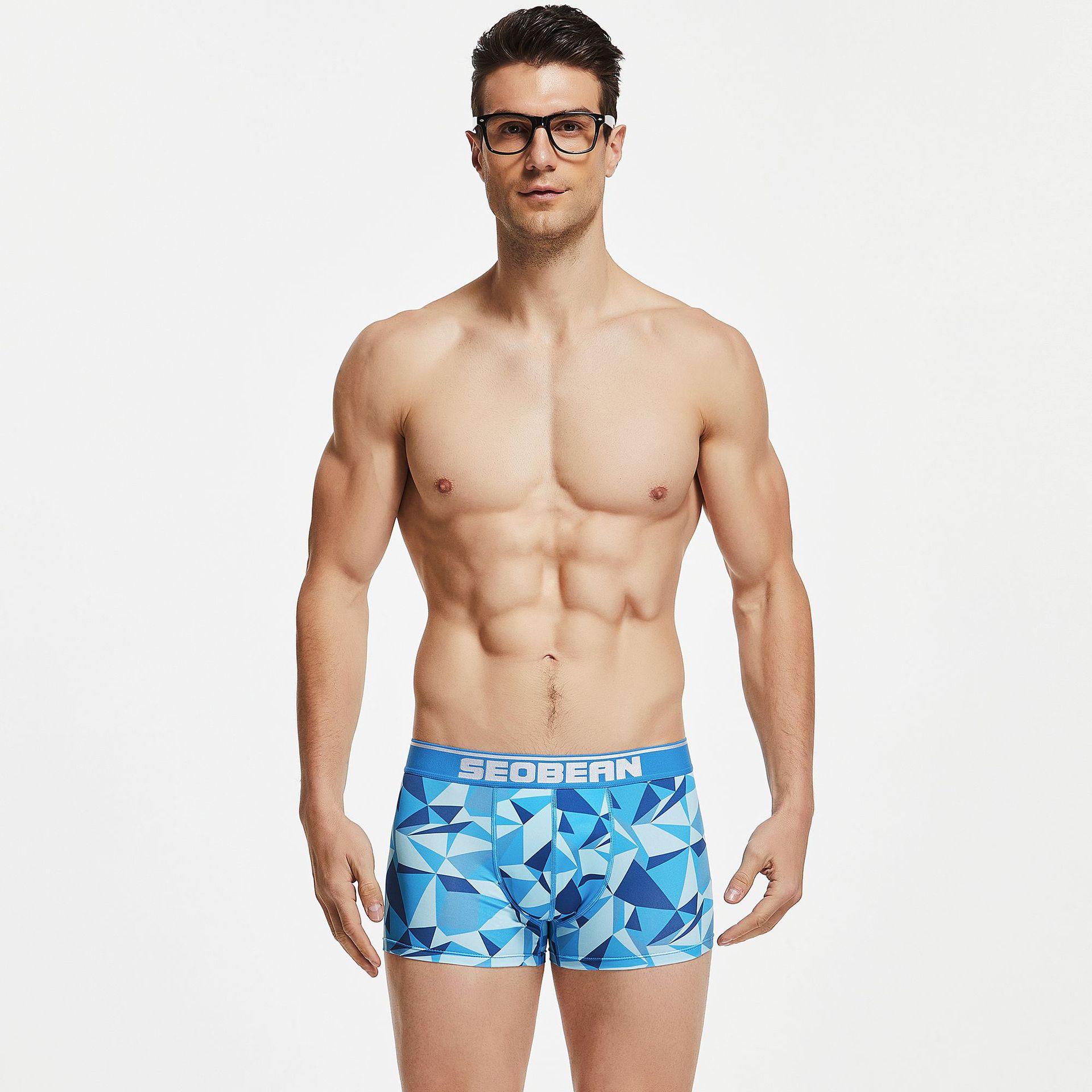 Men's Geometric Print Breathable Boxer Shorts