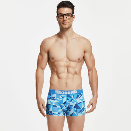 Men's Geometric Print Breathable Boxer Shorts