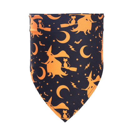 Halloween Pet Bandana – Spooky Dog & Cat Triangular Scarf | 7 Designs