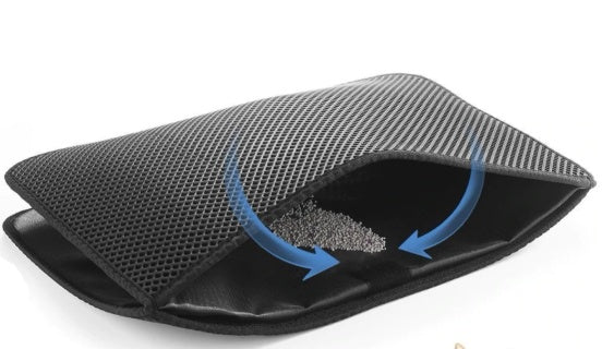 Waterproof Cat Litter Mat – EVA Honeycomb Double Layer | Foldable | Sizes XS–L