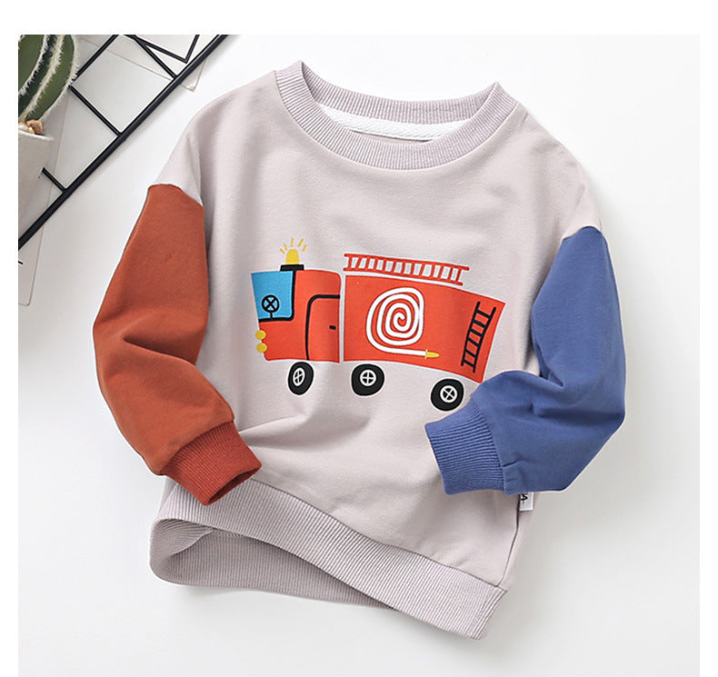 Children's 100% Cotton Long Sleeve Top | Soft Round Neck Kids Sweatshirt