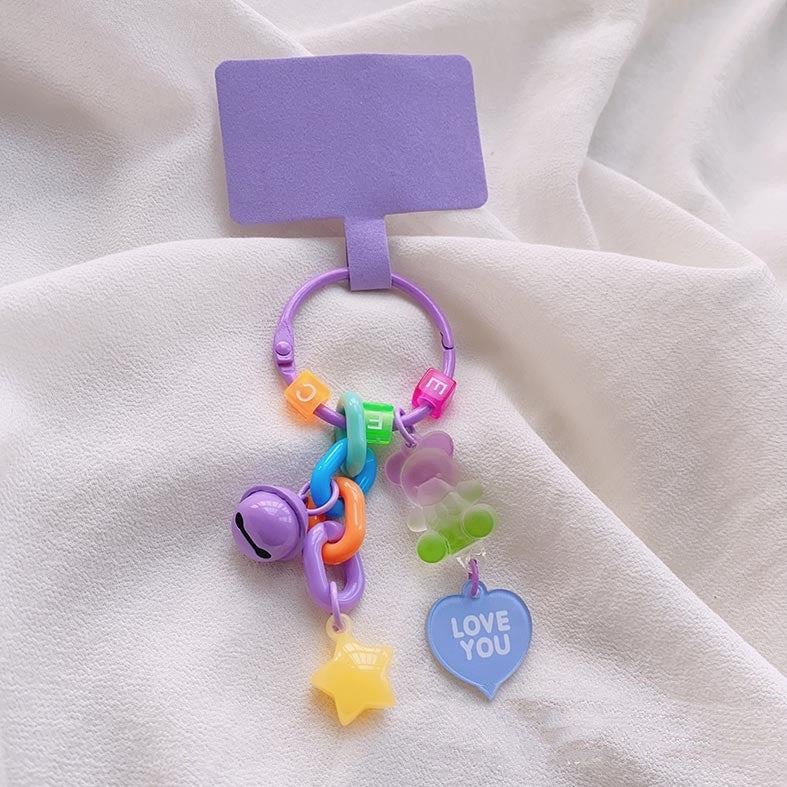 Frosted Two-Tone Acrylic Bear Keychain | 14 Colours
