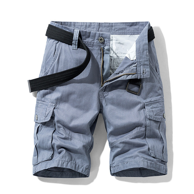 Men's Retro Multi-Pocket Cotton Shorts