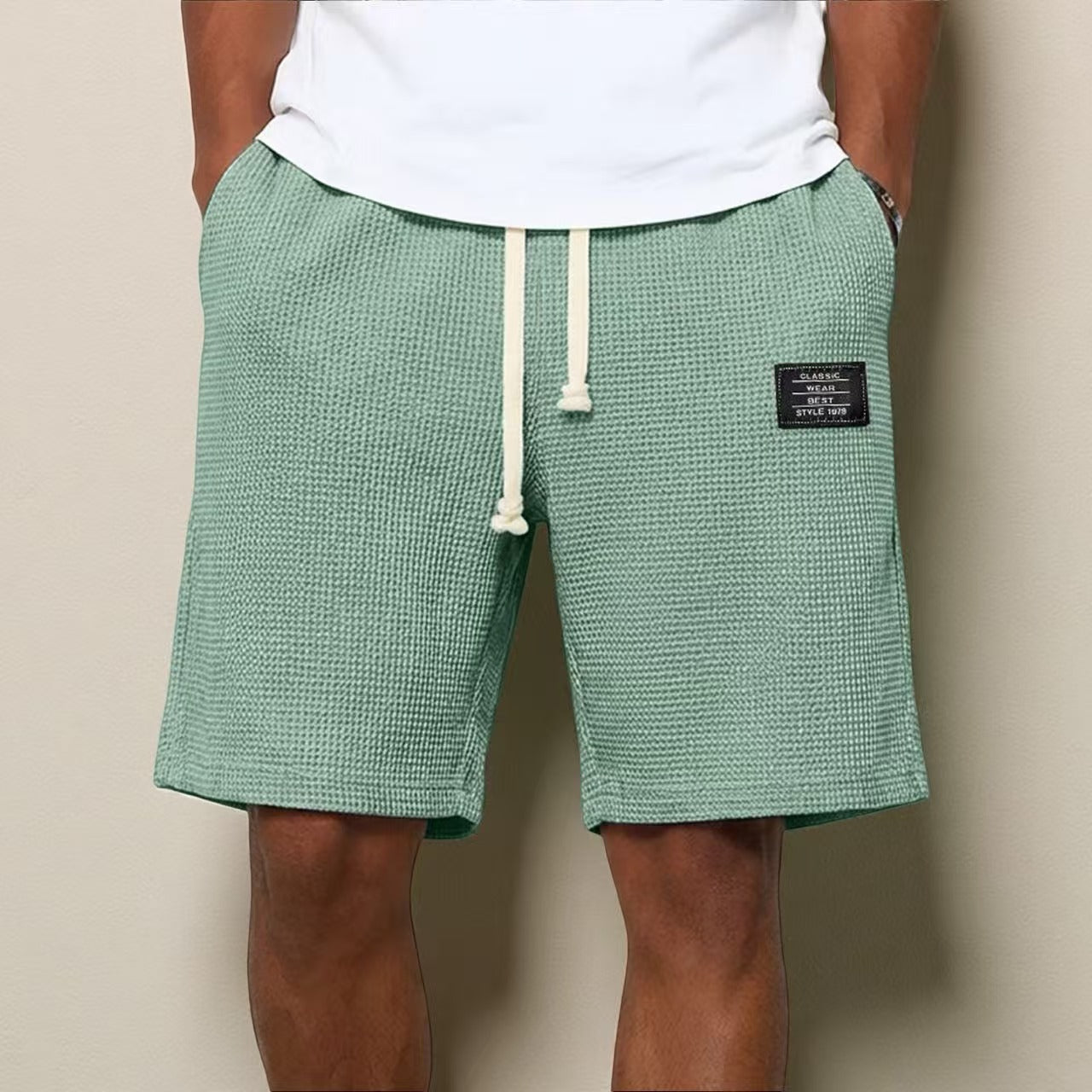 Men's Polyester Casual Sports Shorts | Relaxed Fit Solid Colour S-5XL