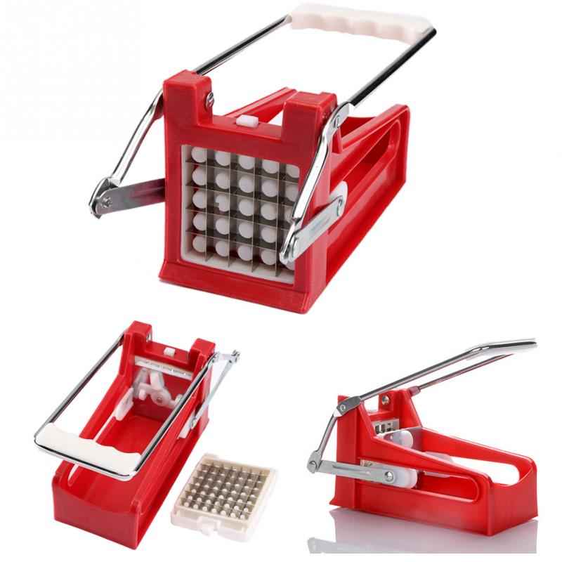 Stainless Steel Potato Cutter & French Fries Slicer – 2-Blade Chopper