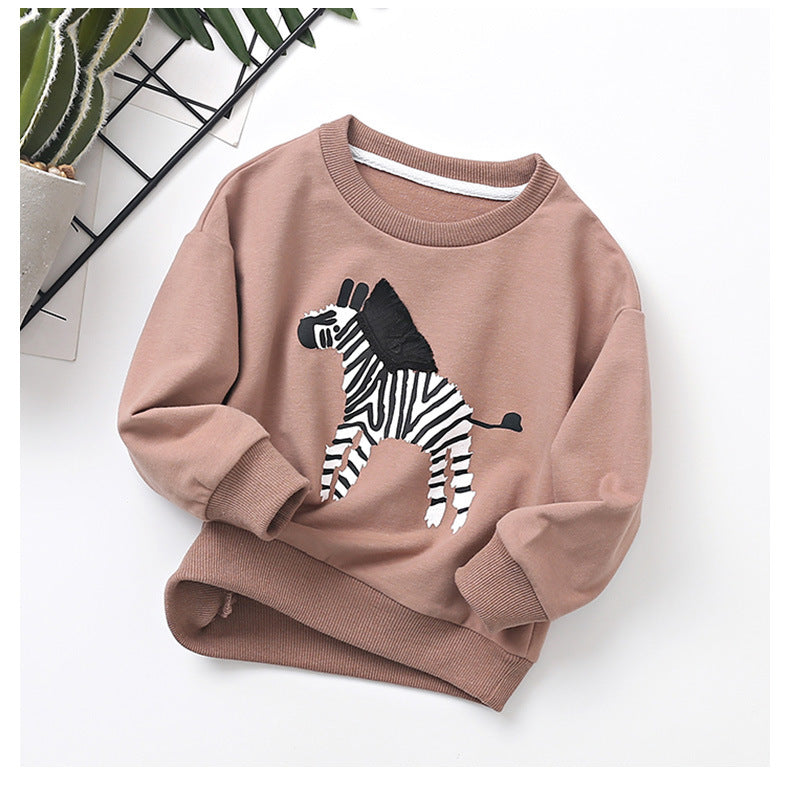 Children's 100% Cotton Long Sleeve Top | Soft Round Neck Kids Sweatshirt
