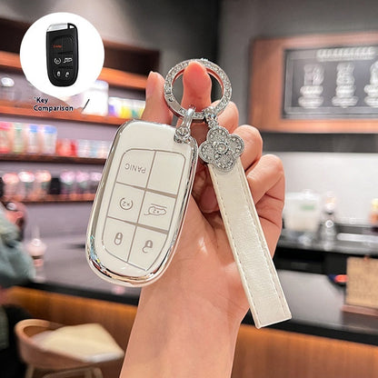 Shell TPU Car Key Cover | 5-Button Smart Key Case | JP Collections