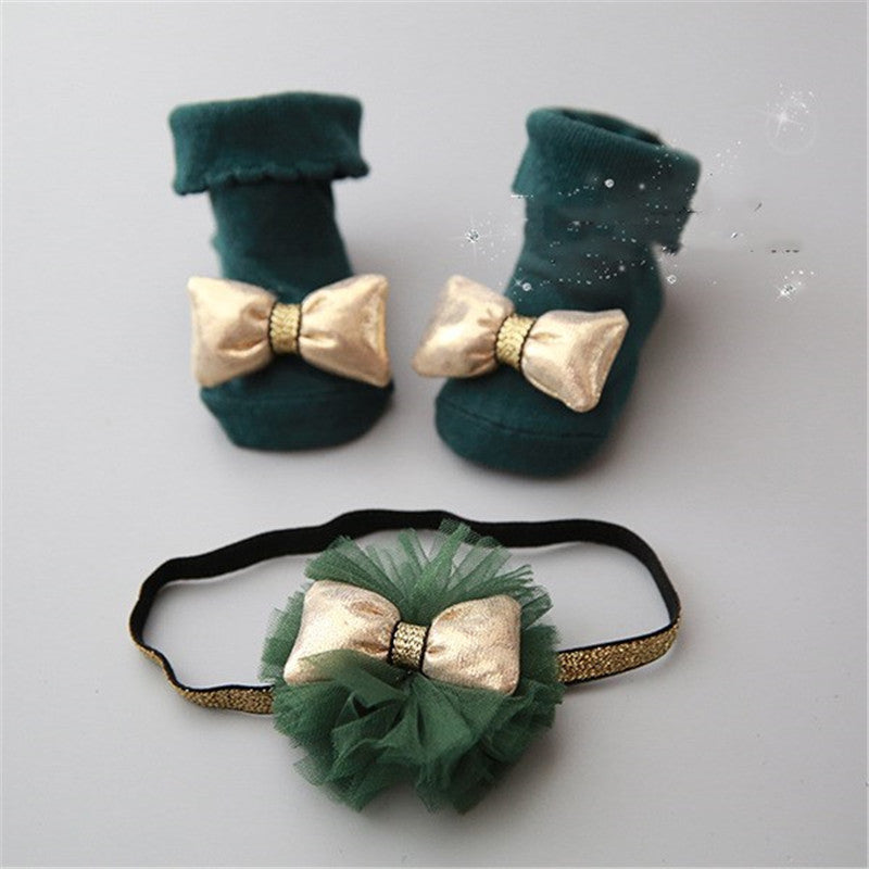 Bow & Zircon Hair Headband | Combed Cotton in 6 Colours