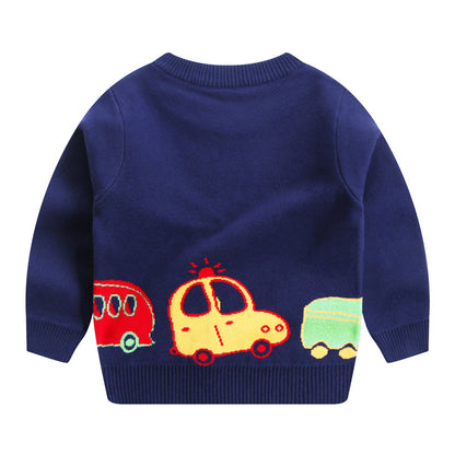Children's Space & Dino Print Cotton Pullover Sweatshirt | Boys Top