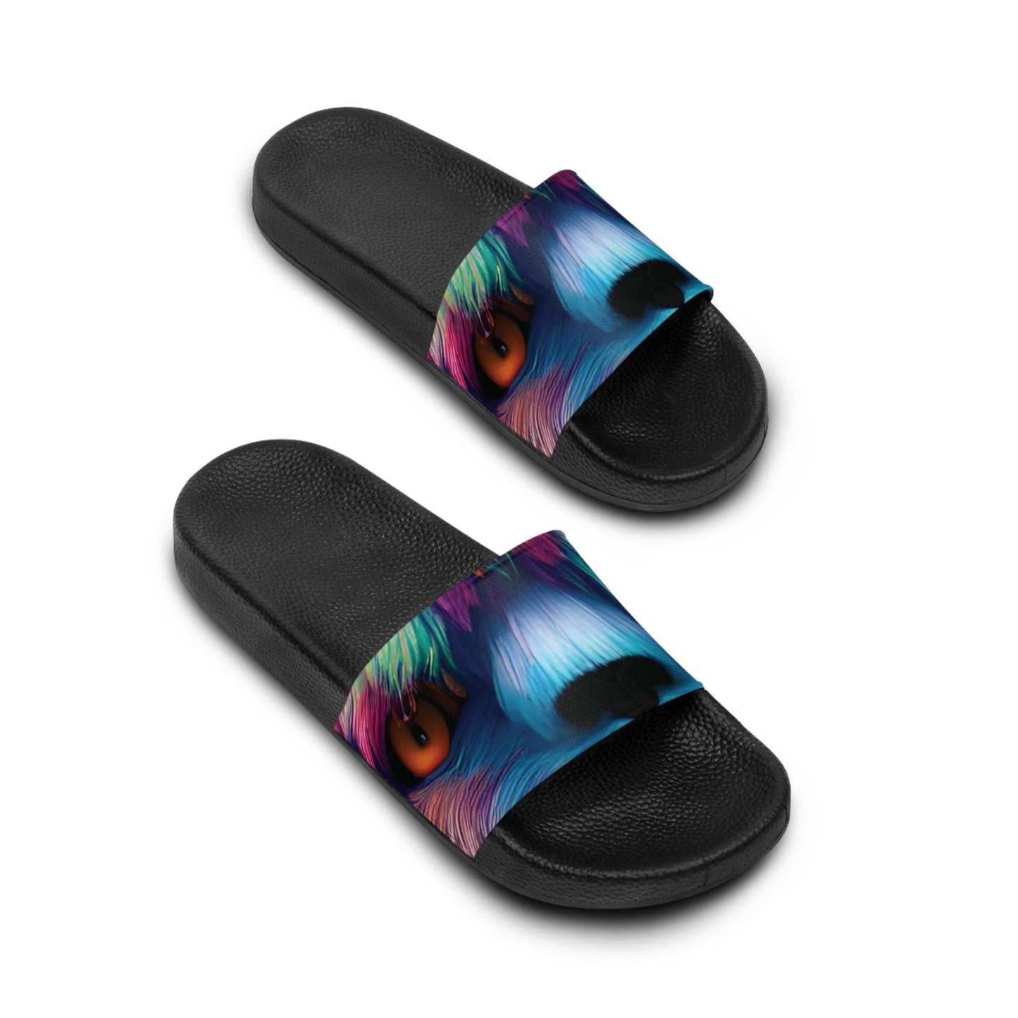 Abstract Print Pool Slide Sandals | Colourful Unisex Slides