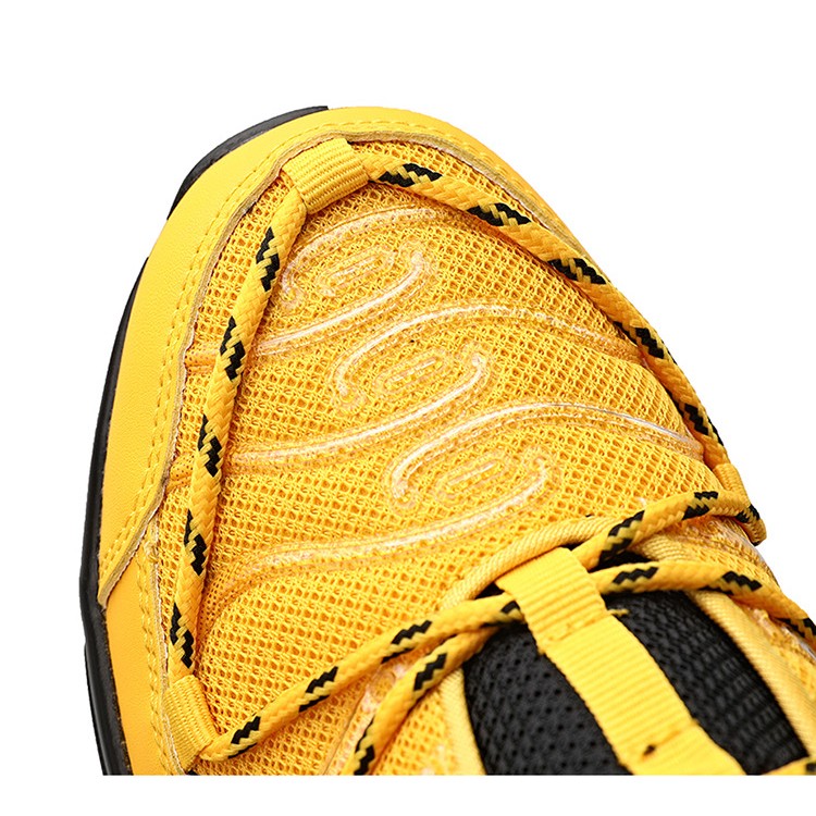 Men's Breathable Mesh Sports Shoes – Bold Colour Casual Trainers