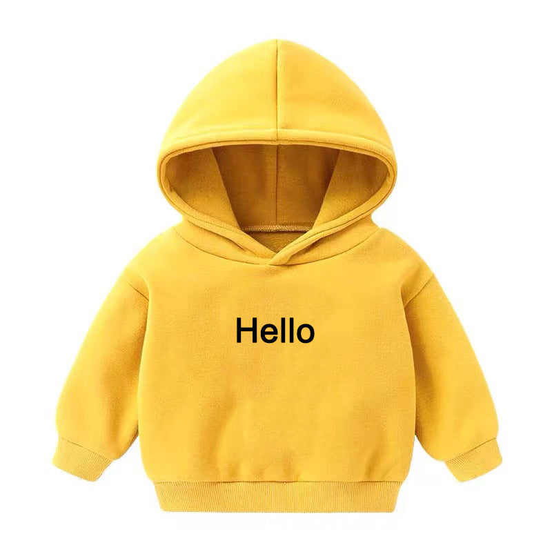 Kids Hooded Fleece Pullover Sweater – Unisex Long-Sleeve Top