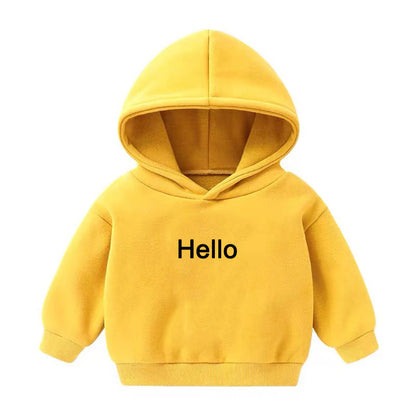 Kids Hooded Fleece Pullover Sweater – Unisex Long-Sleeve Top
