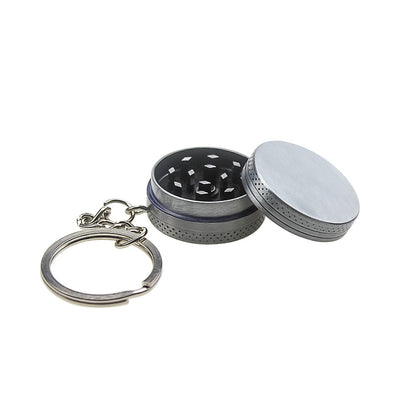 Zinc Alloy Magnetic Grinder Keychain | Compact 30mm Herb Grinder