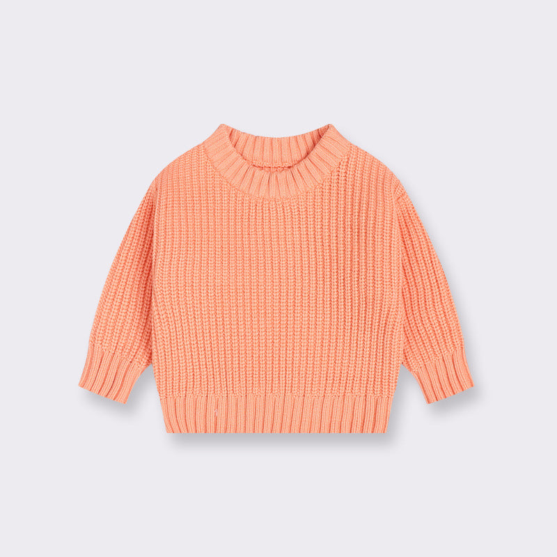 Kids Loose Knit Pullover Sweater – Soft Long Sleeve Top