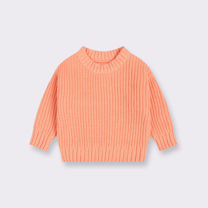 Kids Loose Knit Pullover Sweater – Soft Long Sleeve Top
