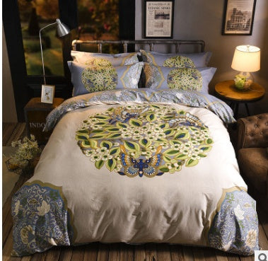 Cosy Printed Microfibre Bedding Set – 4-Piece Duvet Cover & Pillowcase