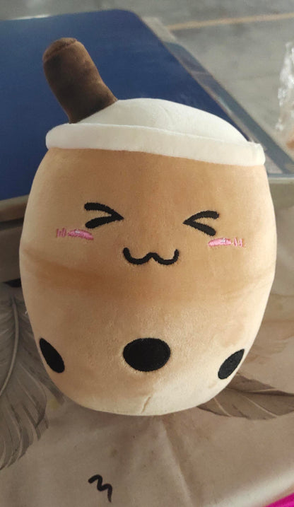 Boba Tea Plush Pillow Cushion - Soft Bubble Tea Stuffed Toy