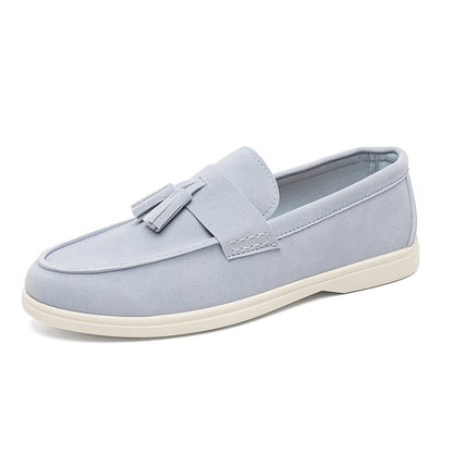 Men's Suede Tassel Brogue Slip-On Loafers | EU 39-45