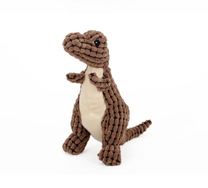 Dinosaur Plush Squeaky Dog Toy | Soft Corn Velvet Chew Toy 25cm & 50cm
