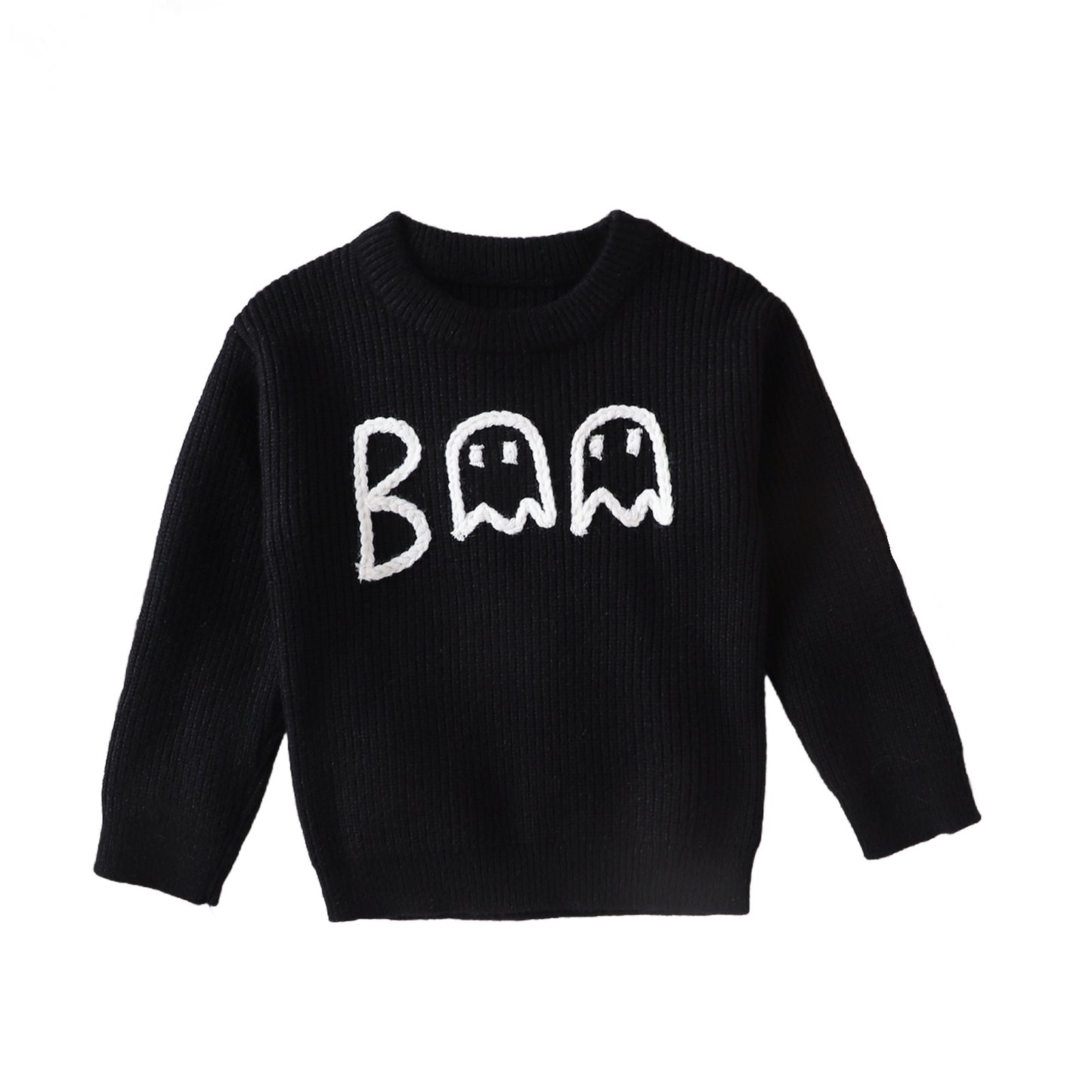 Baby Cartoon Ghost Print Long Sleeve Sweatshirt