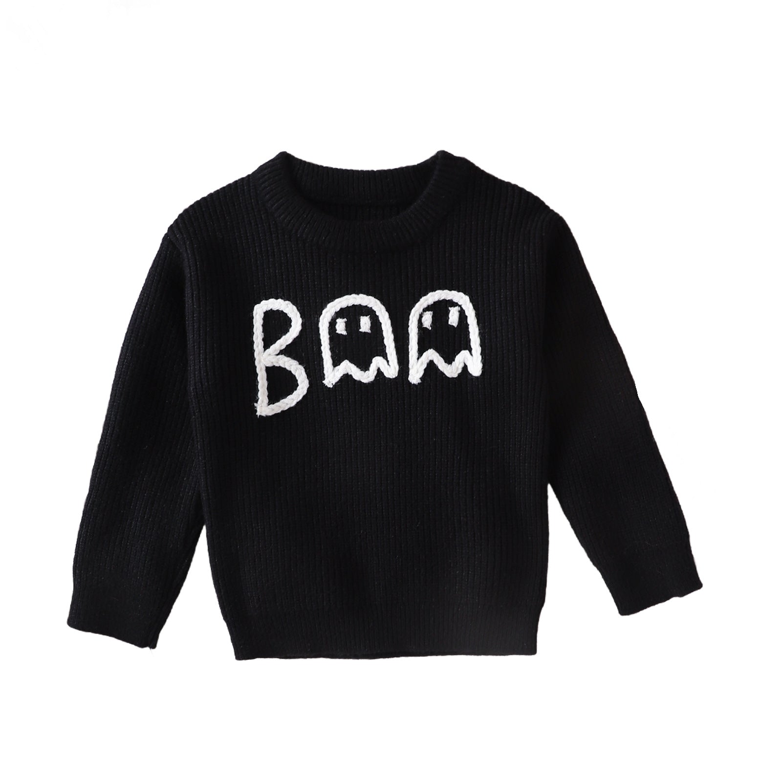 Baby Cartoon Ghost Print Long Sleeve Sweatshirt