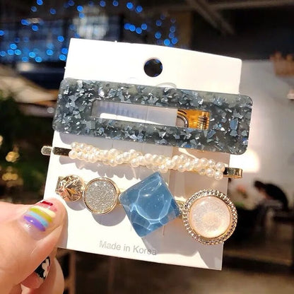 Geometric Resin Hair Clip – Polished Barrette | 15 Styles