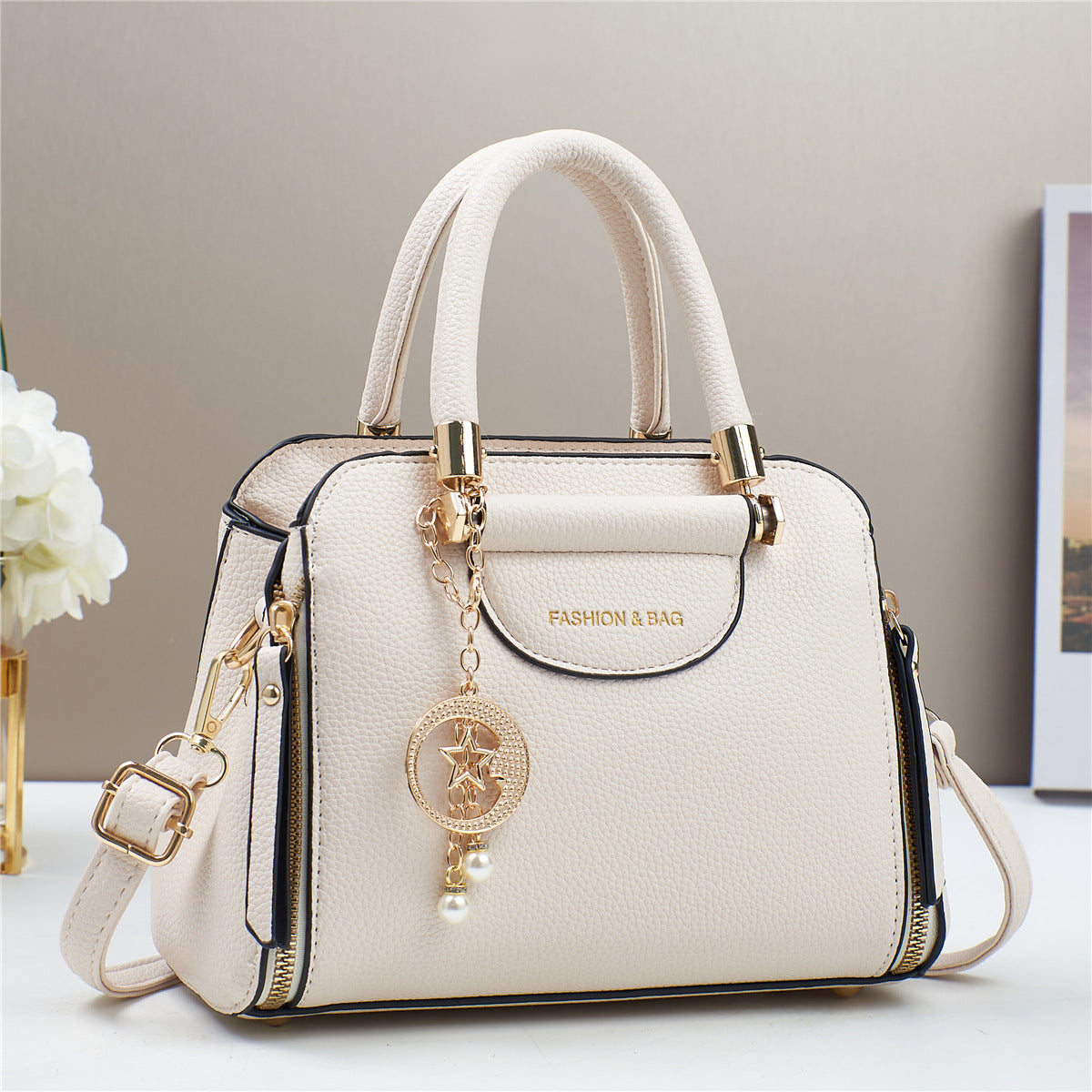 Women's PU Leather Crossbody Bag – Minimalist Shoulder Bag
