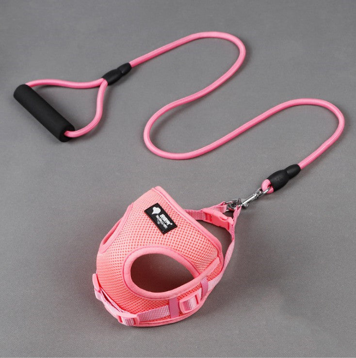 Mesh Dog Harness & Leash Set | Foam Handle | Small Dogs