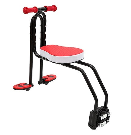 Child Bicycle Seat – Steel Frame Kids Bike Seat Blue, Red & Black