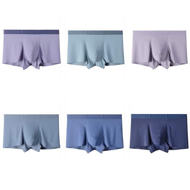 Men's Seamless Modal Boxer Briefs – Ultra-Thin Breathable Mid-Waist Underwear