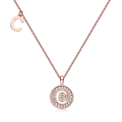 S925 Silver Moissanite Letter C Necklace | GRA Certified