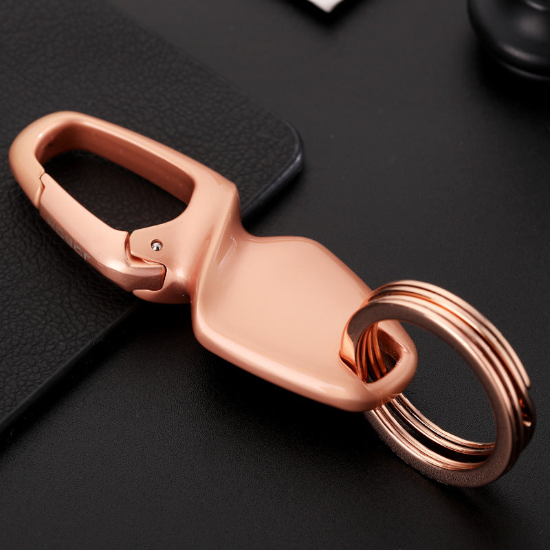 Metal Waist Clip Car Keyring | Black, Chrome & Gold