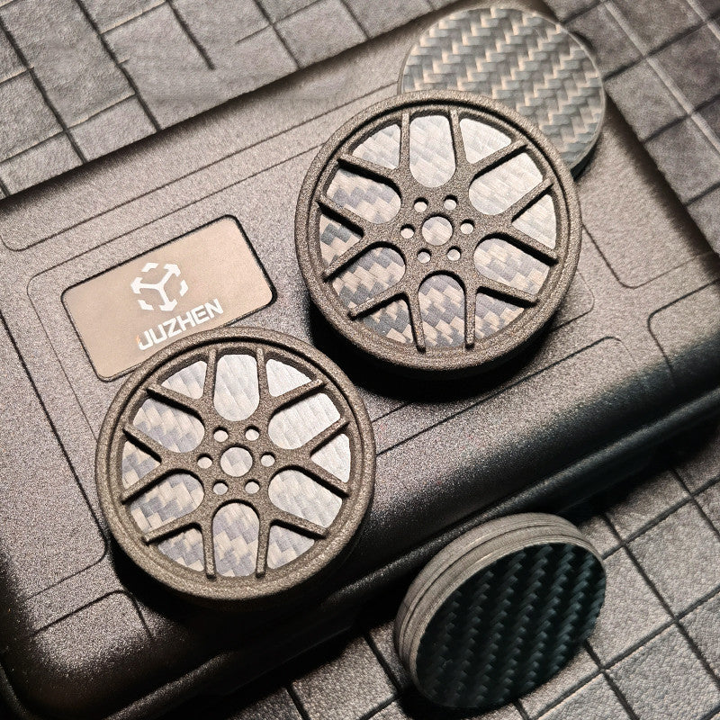 Carbon Fibre Magnetic Push Card Spinning Top Fidget Toy | EDC