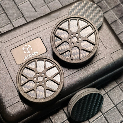 Carbon Fibre Magnetic Push Card Spinning Top Fidget Toy | EDC