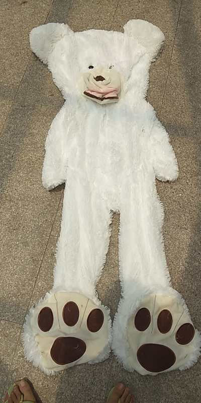 Giant Teddy Bear Plush Shell - Unstuffed Fabric Cover in Multiple Sizes