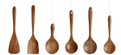 Natural Wood Kitchen Utensil Set